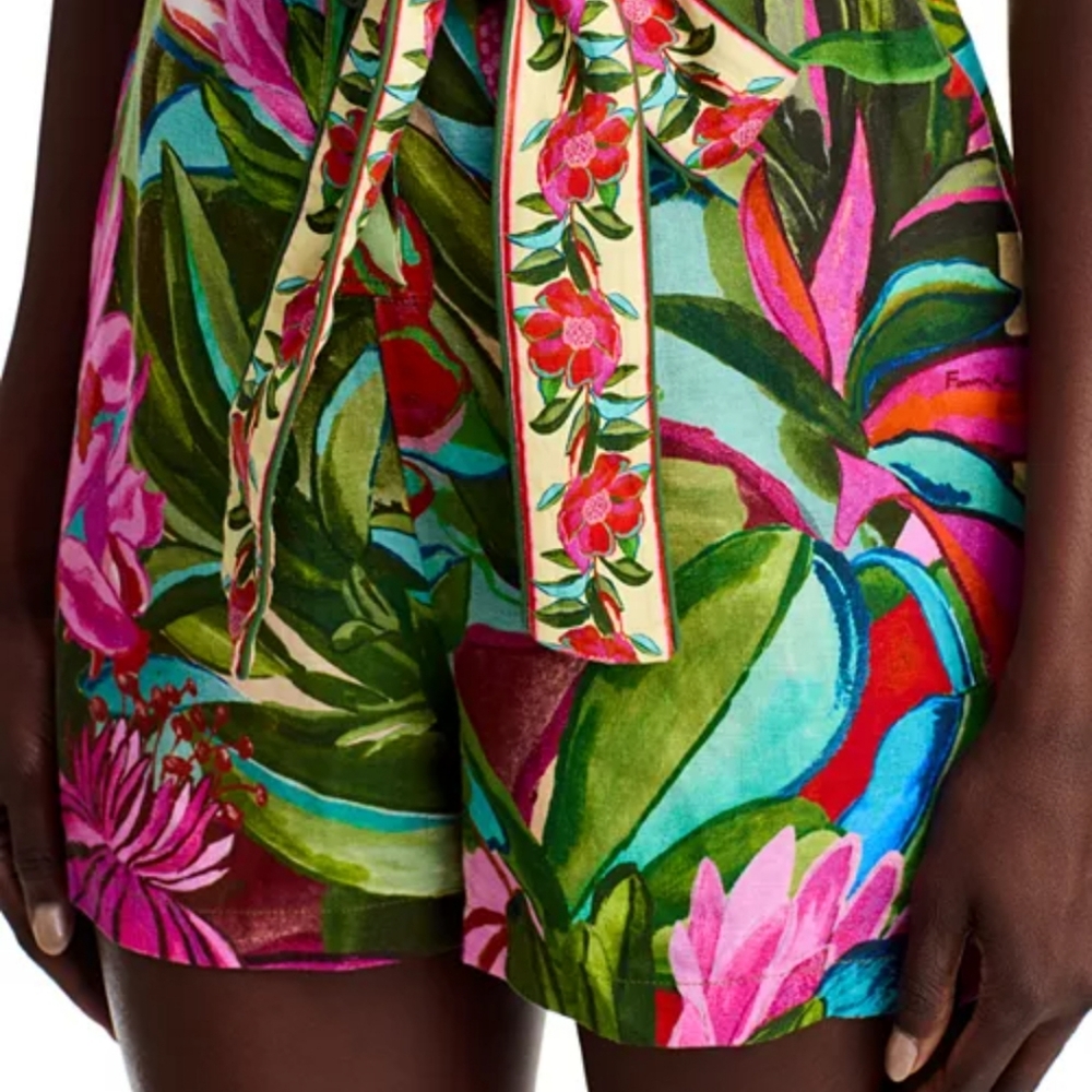Farm Rio Linen Blend Romper - Picture 3 of 7